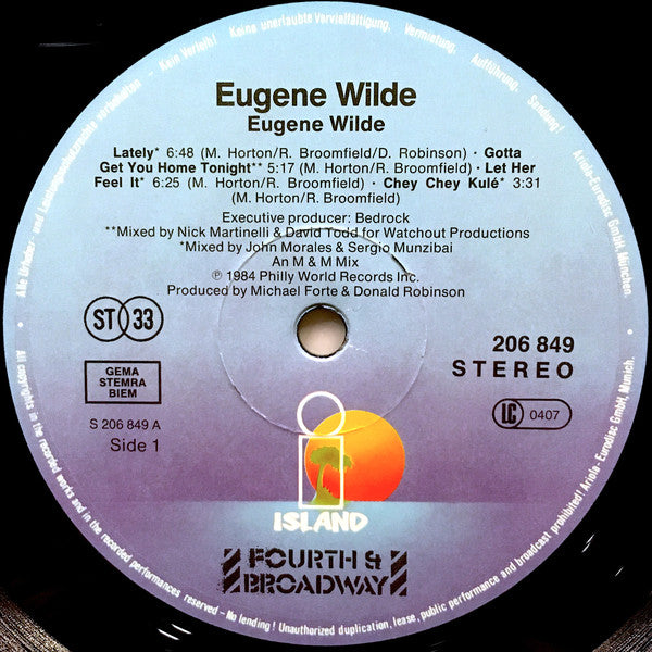 Eugene Wilde : Eugene Wilde (LP, Album)