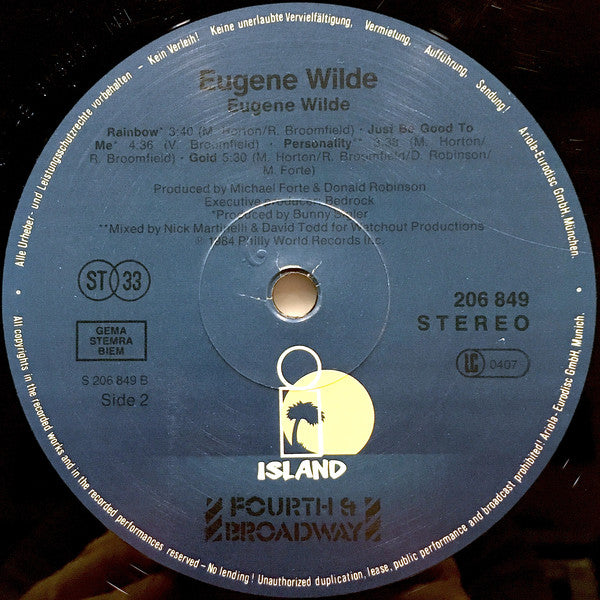 Eugene Wilde : Eugene Wilde (LP, Album)