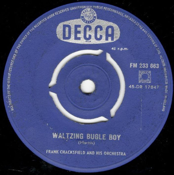 Frank Chacksfield & His Orchestra : Waltzing Bugle Boy (7", Single)