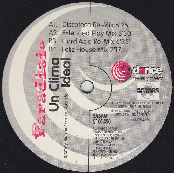 Paradisio : Un Clima Ideal (12")