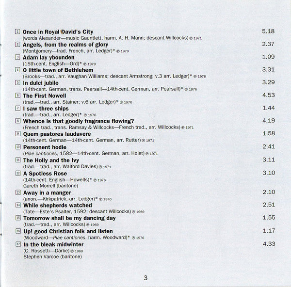 The King's College Choir Of Cambridge, David Willcocks, Philip Ledger : Carols From King's College, Cambridge (CD, Comp, RE, RM)