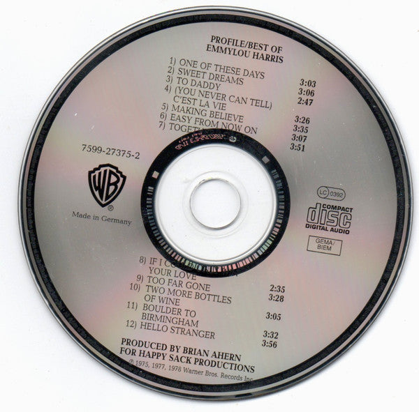 Emmylou Harris : Profile / Best Of Emmylou Harris (CD, Comp, RE)