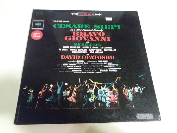 Cesare Siepi, Michele Lee, "Bravo Giovanni" Original Broadway Cast : Bravo Giovanni  (LP, Album, Promo, Gat)