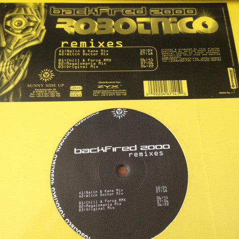 Robotnico : Backfired 2000 (Remixes) (12")