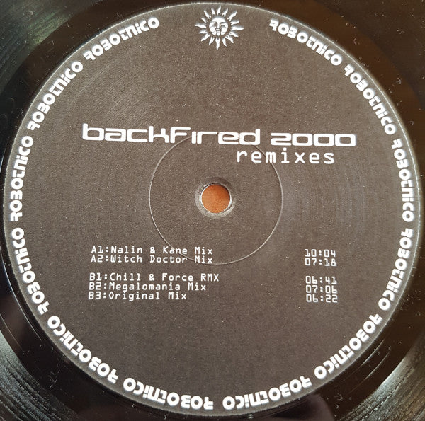 Robotnico : Backfired 2000 (Remixes) (12")