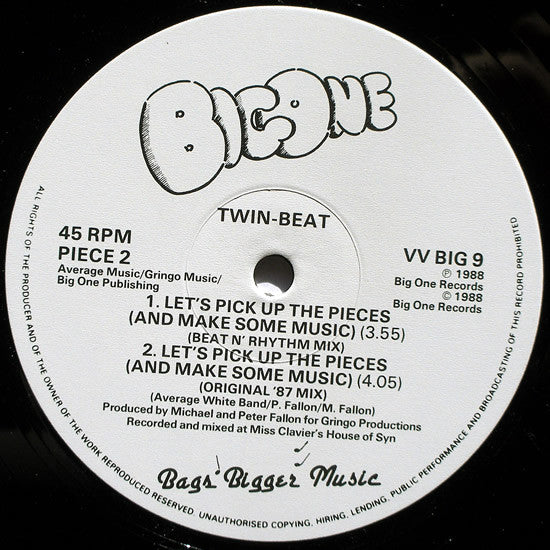 Twin-Beat : Let's Pick Up The Pieces (And Make Some Music) (12")