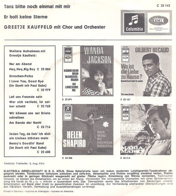 Greetje Kauffeld : Tanz Bitte Noch Einmal Mit Mir (7", Single)