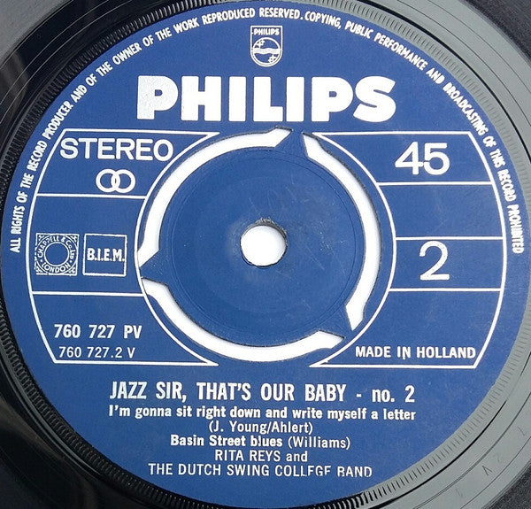 Rita Reys And The Dutch Swing College Band : Jazz Sir, That's Our Baby -2 (7", EP, Hi )