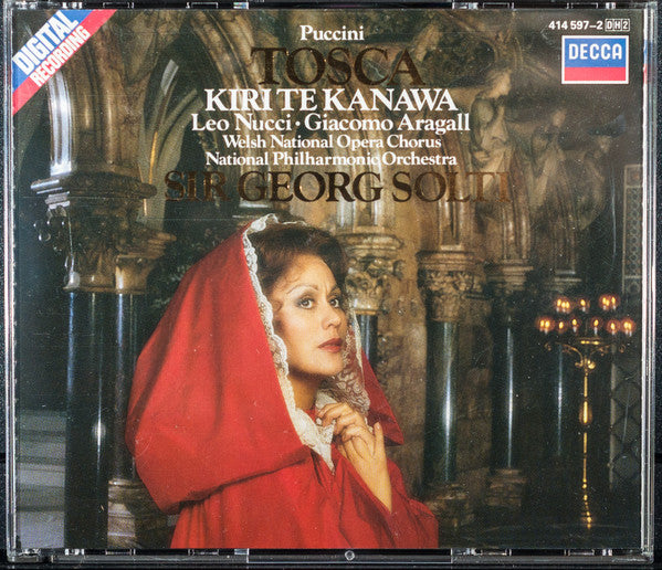 Giacomo Puccini - Kiri Te Kanawa, Leo Nucci, Giacomo Aragall, Welsh National Opera Chorus, National Philharmonic Orchestra, Georg Solti : Tosca (2xCD, Album + Box)