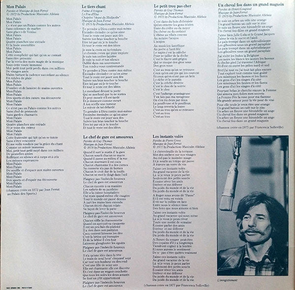 Jean Ferrat : Enregistrement 1979 (LP, Album, Dis)