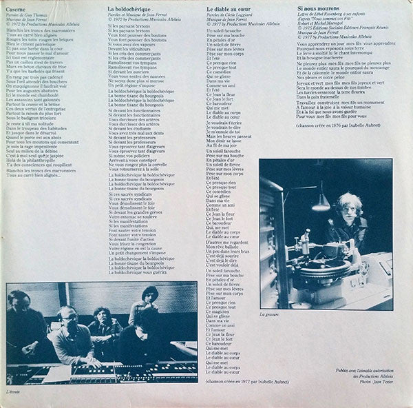 Jean Ferrat : Enregistrement 1979 (LP, Album, Dis)