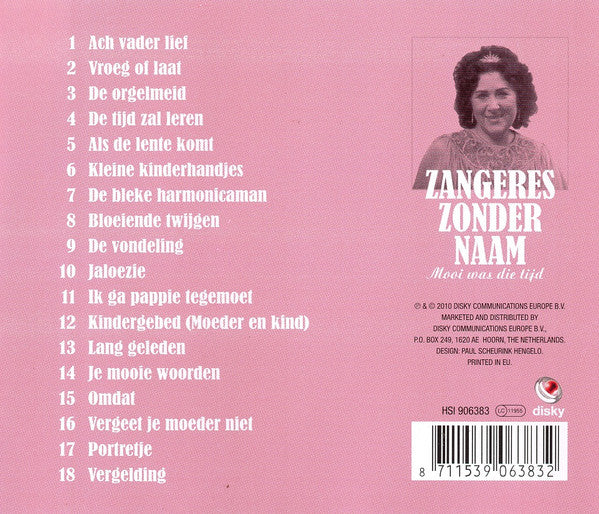 Zangeres Zonder Naam : Mooi Was Die Tijd (CD, Comp)