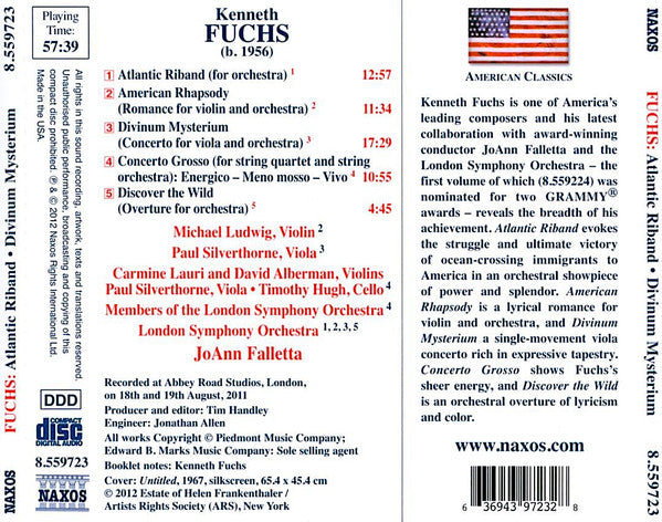 Kenneth Fuchs, London Symphony Orchestra, JoAnn Falletta, Michael Ludwig, Paul Silverthorne : Atlantic Riband / American Rhapsody / Divinum Mysterium (CD)