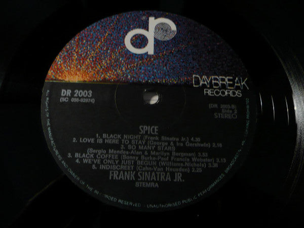 Frank Sinatra Jr., The Larry O'Brien Octette, Nelson Riddle And His Orchestra : Spice (LP, Album)