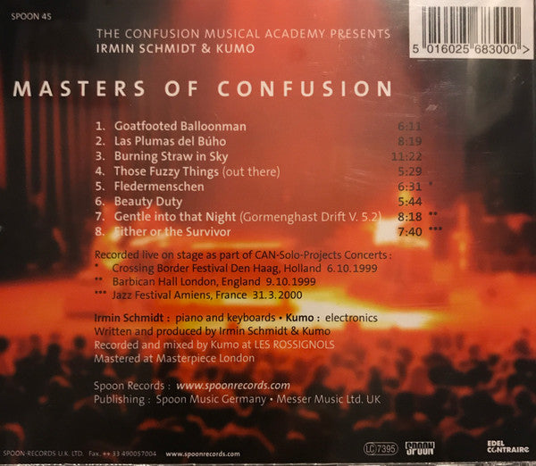 Irmin Schmidt & Kumo : Masters Of Confusion (CD, Album)