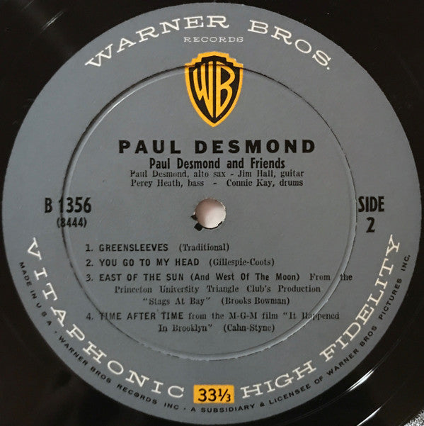 Paul Desmond : "First Place Again" Playboy (LP, Mono)