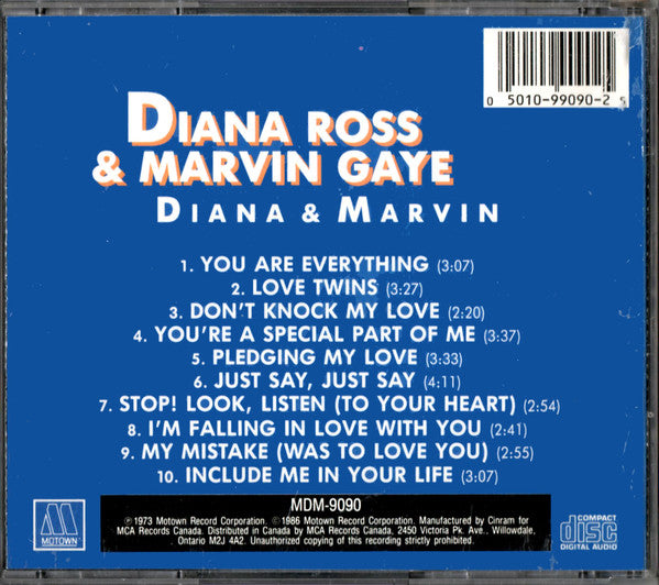 Diana Ross & Marvin Gaye : Diana & Marvin (CD, Album, RE)
