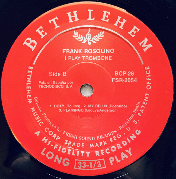 Frank Rosolino : I Play Trombone (LP, Album, RE)