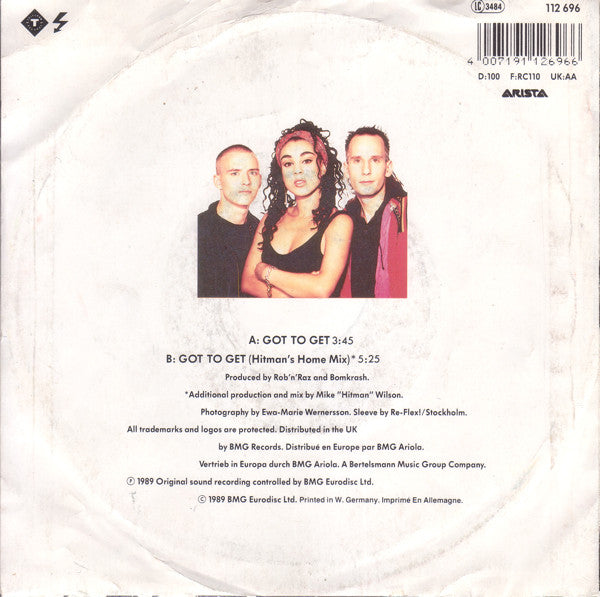 Rob 'N' Raz Featuring Leila K : Got To Get (7", Single)
