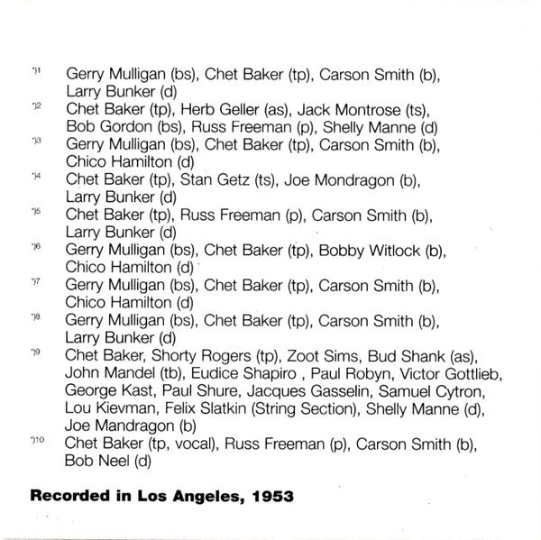 Chet Baker : The Legend (CD, Comp, RM)
