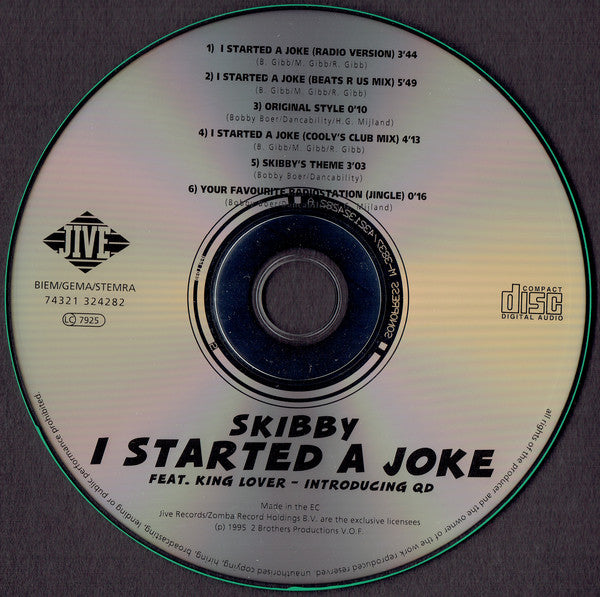 Skibby Featuring King Lover Introducing QD (2) : I Started A Joke (CD, Maxi)