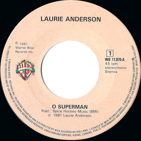 Laurie Anderson : O Superman (7", EP)
