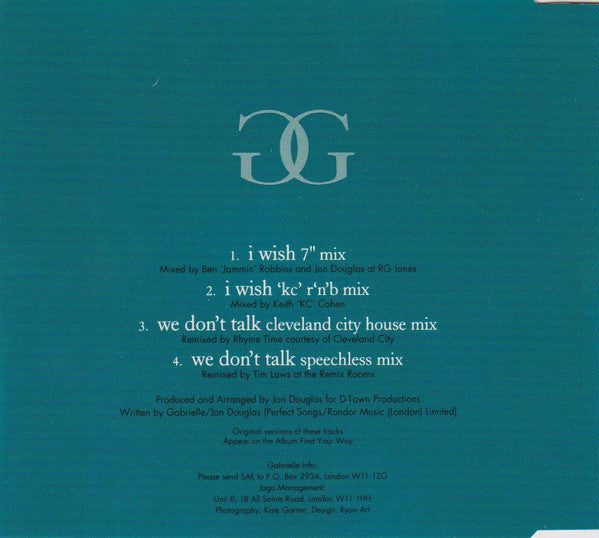 Gabrielle : I Wish (CD, Single)