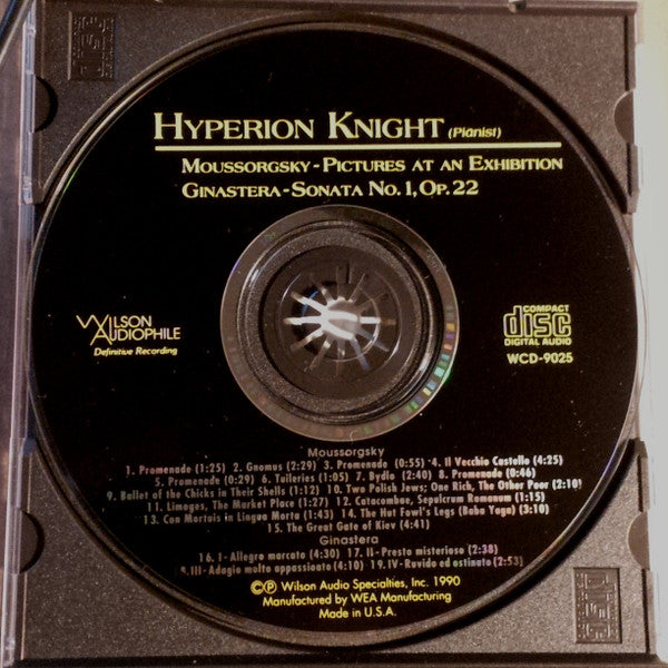 Modest Mussorgsky, Alberto Ginastera - Hyperion Knight : Pictures At An Exhibition / Sonata No. 1, Op. 22 (CD, Album, RE)