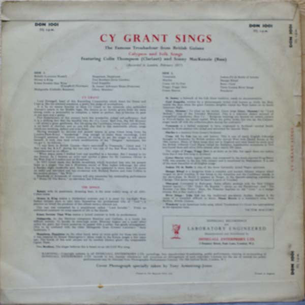 Cy Grant : Cy Grant Sings (LP, Album)