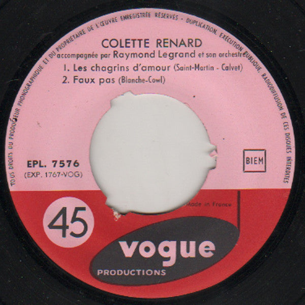 Colette Renard : Cheval De Bois - Vol. 12 (7", EP)