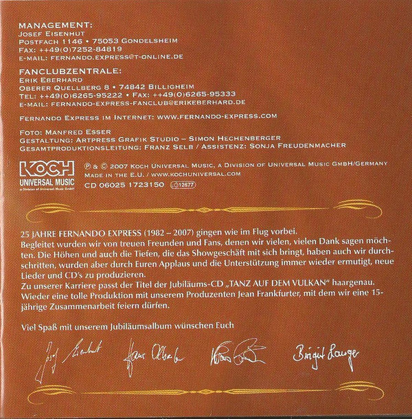Fernando Express : Tanz Auf Dem Vulkan (CD, Album)