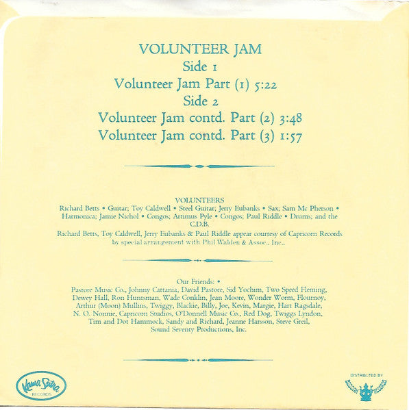The Charlie Daniels Band : Volunteer Jam (7", EP, Styrene)