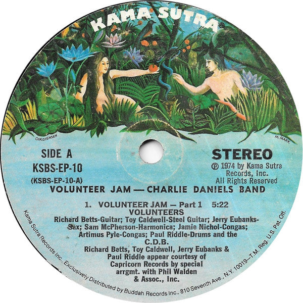 The Charlie Daniels Band : Volunteer Jam (7", EP, Styrene)