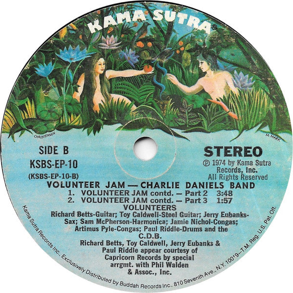 The Charlie Daniels Band : Volunteer Jam (7", EP, Styrene)