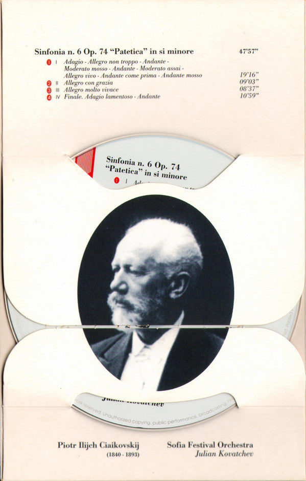 Pyotr Ilyich Tchaikovsky, Sofia Festival Orchestra, Julian Kovatchev : Sinfonie 4, 5 E 6, Ouverture "1812", Lo Schiaccianoci, Romeo E Giulietta (4xCD, Comp)