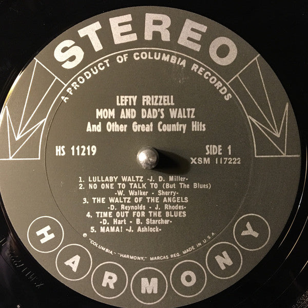 Lefty Frizzell : Mom And Dad's Waltz And Other Great Country Hits (LP, Album, Comp)