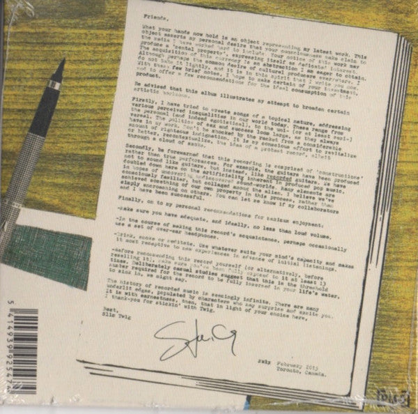 Slim Twig : Thank You For Stickin' With Twig (CD, Album)