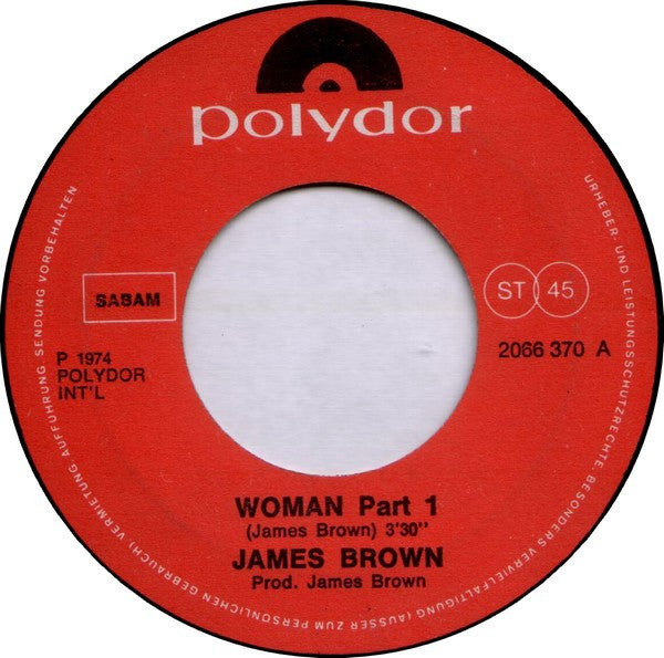 James Brown : Woman (7", Single)
