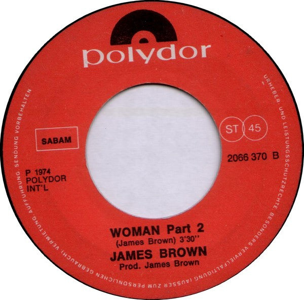 James Brown : Woman (7", Single)