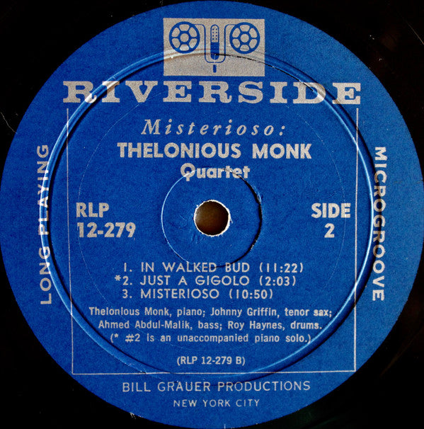 Thelonious Monk Quartet* : Misterioso (LP, Album, Mono)