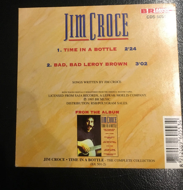 Jim Croce : Time In A Bottle (CD, Single)