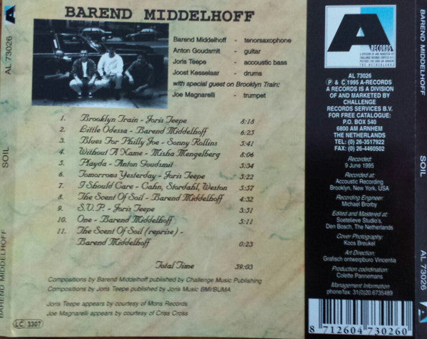 Barend Middelhoff : Soil (CD, Album)