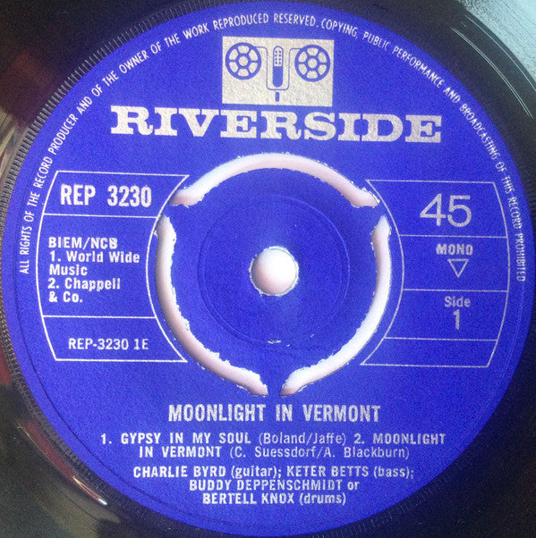 Charlie Byrd : Moonlight In Vermont (7", EP)