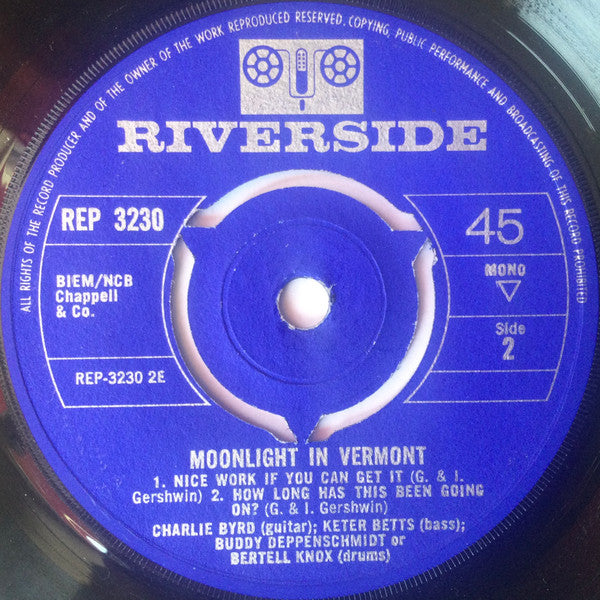 Charlie Byrd : Moonlight In Vermont (7", EP)