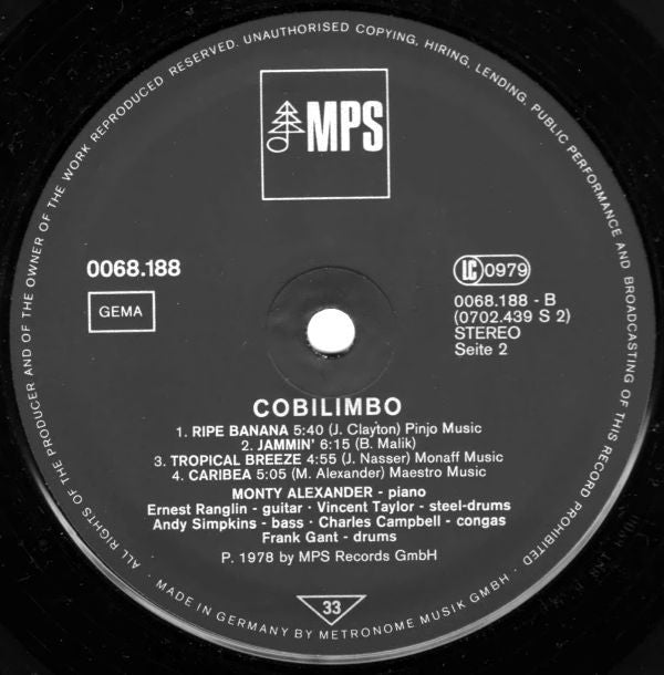 Monty Alexander : Cobilimbo (LP, Album)