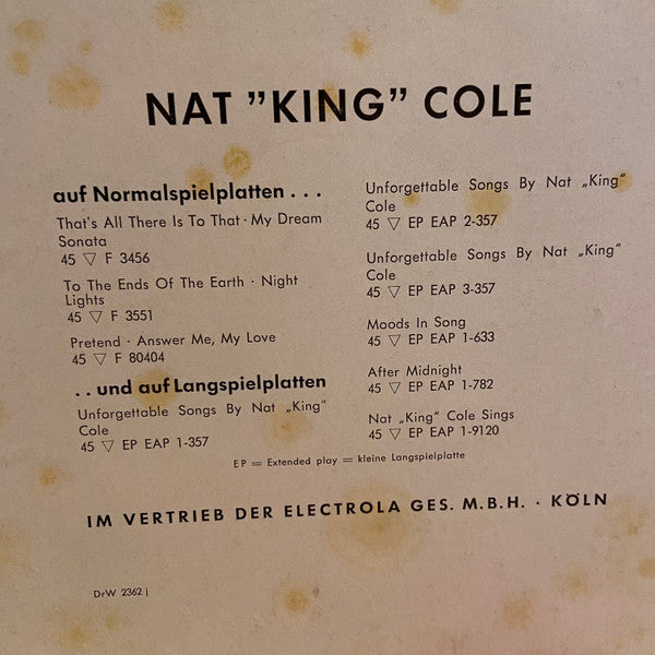 Nat King Cole : When Rock And Roll Come To Trinidad (7")