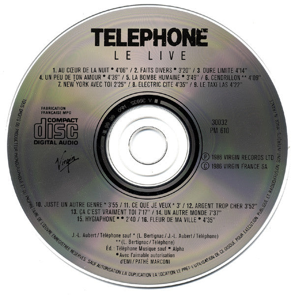 Téléphone : Le Live (CD, Album)