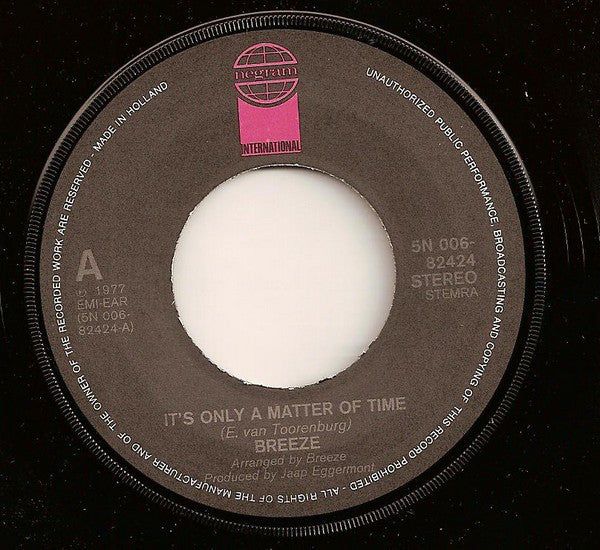 Breeze (16) : It's Only A Matter Of Time (7", Single)