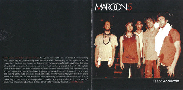 Maroon 5 : 1.22.03. Acoustic (CD)