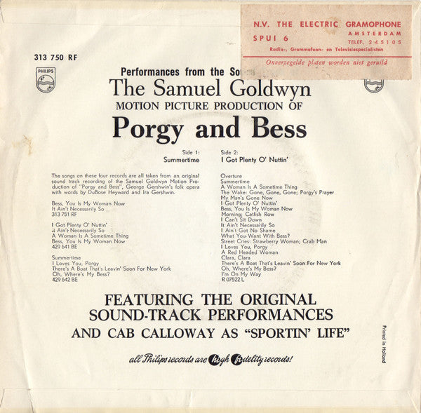 George Gershwin : Porgy And Bess (7")